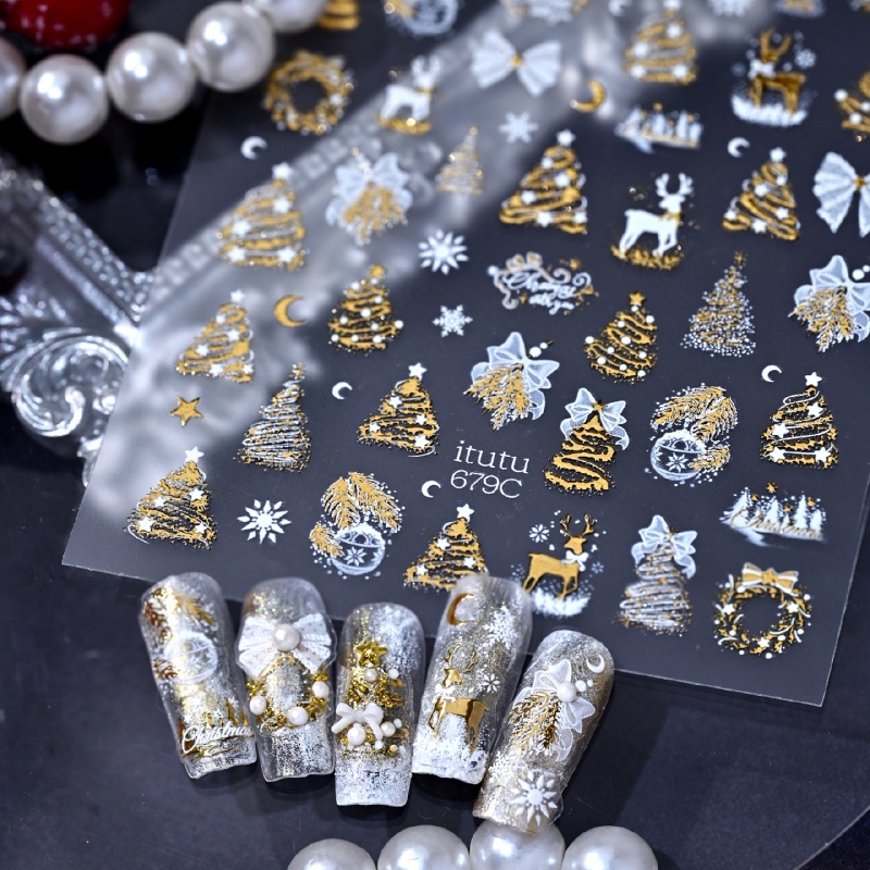 Itutu  Christmas Nail Art Stickers
